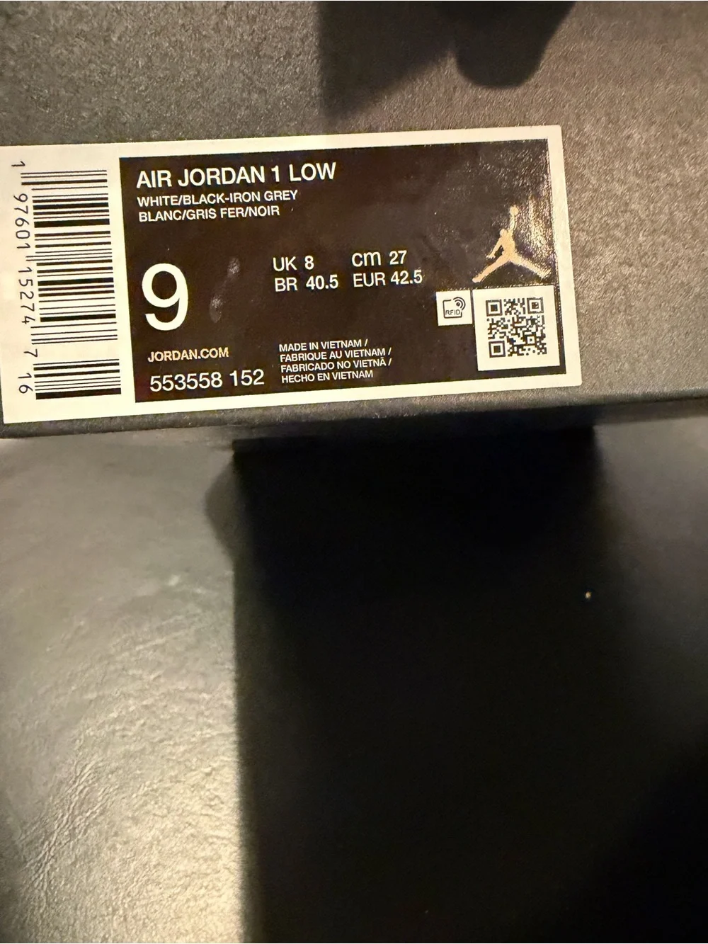 Jordan Low Top Sneakers - White/Gray/Black